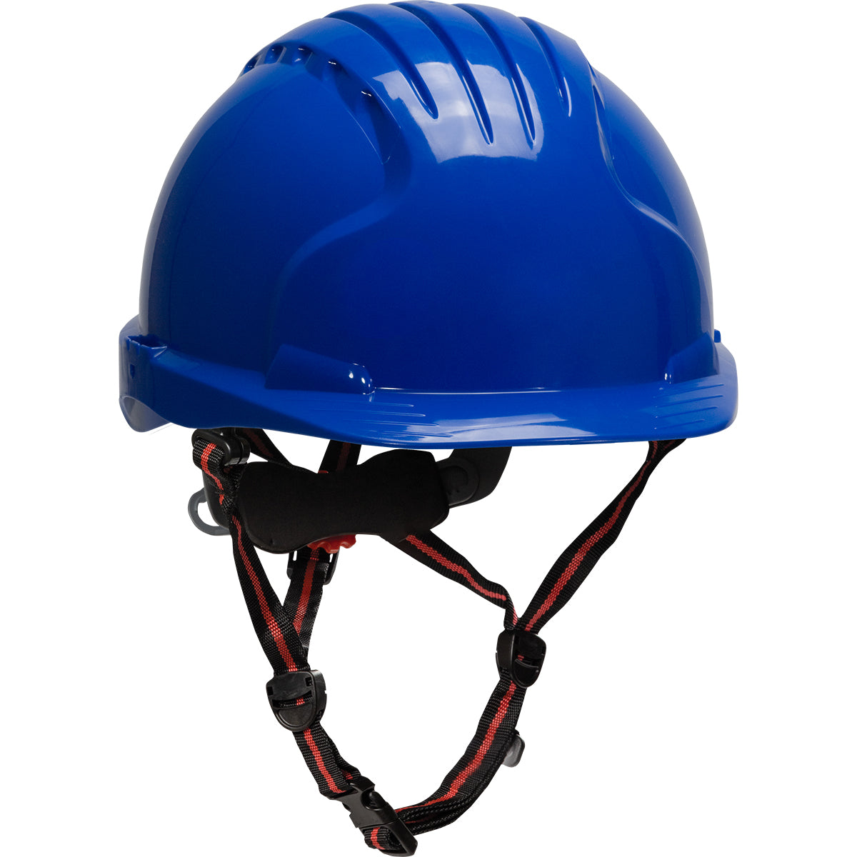 280-EV6151SV-CH Vented, Short Brim Safety Helmet with HDPE Shell, 4-Point Chinstrap, 6-Point Suspension and Wheel Ratchet Adjustment