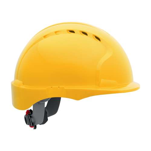 280-EV6151SV Vented, Short Brim Hard Hat with HDPE Shell, 6-Point Polyester Suspension and Wheel Ratchet Adjustment
