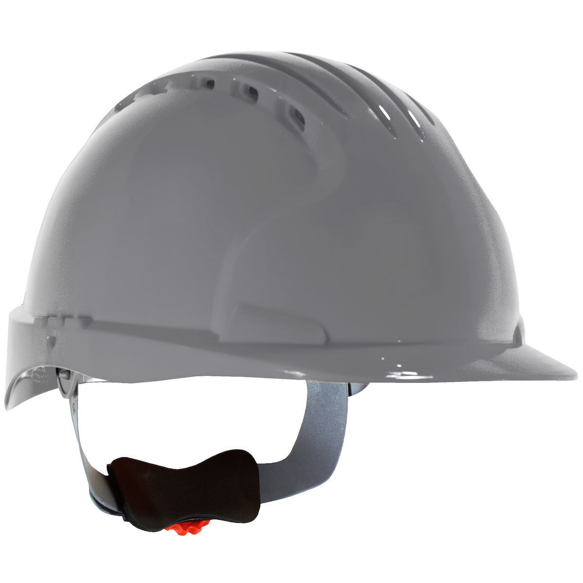 280-EV6151V Standard Brim, Vented Hard Hat with HDPE Shell, 6-Point Polyester Suspension and Wheel Ratchet Adjustment