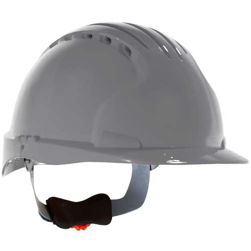 280-EV6151V Standard Brim, Vented Hard Hat with HDPE Shell, 6-Point Polyester Suspension and Wheel Ratchet Adjustment