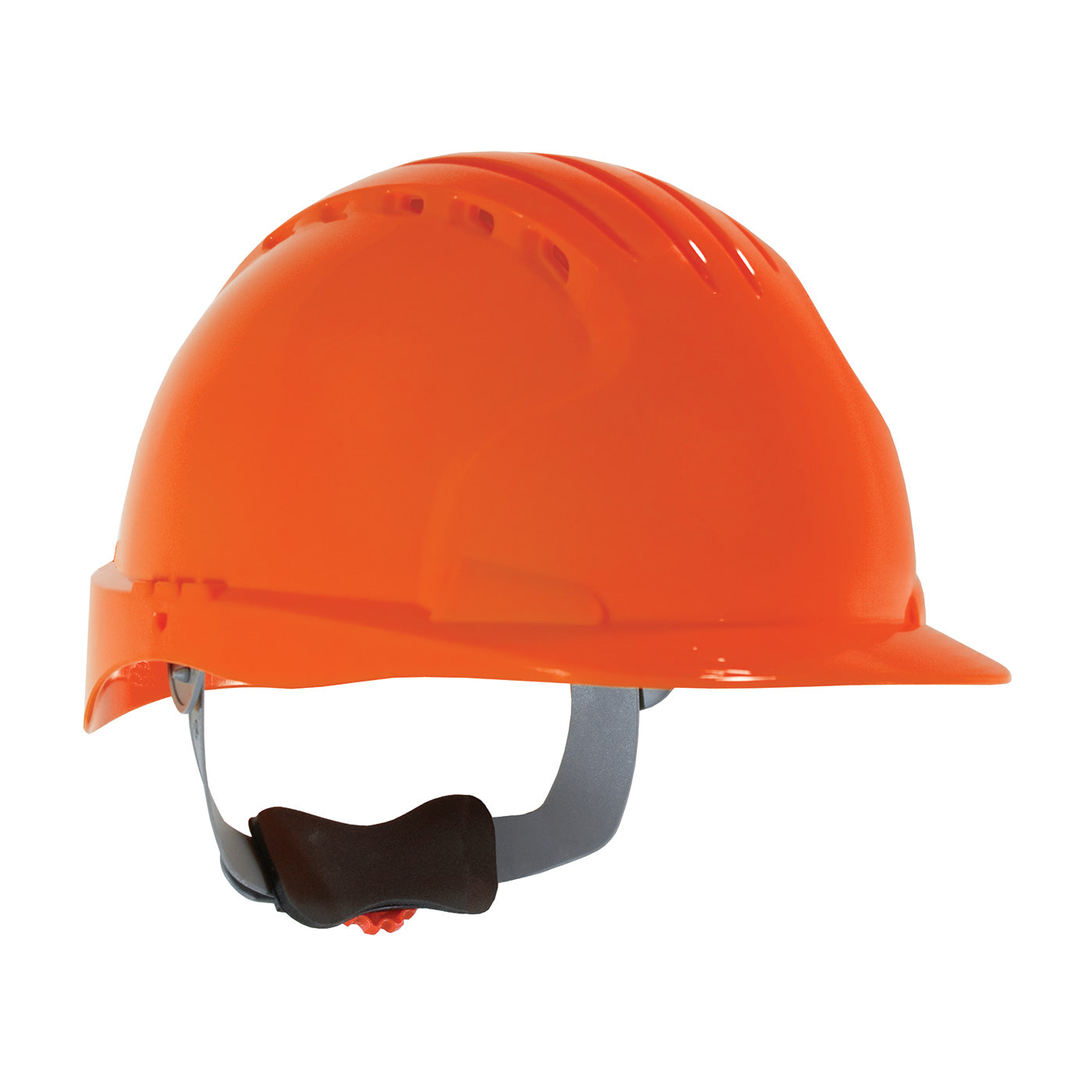 280-EV6151V Standard Brim, Vented Hard Hat with HDPE Shell, 6-Point Polyester Suspension and Wheel Ratchet Adjustment