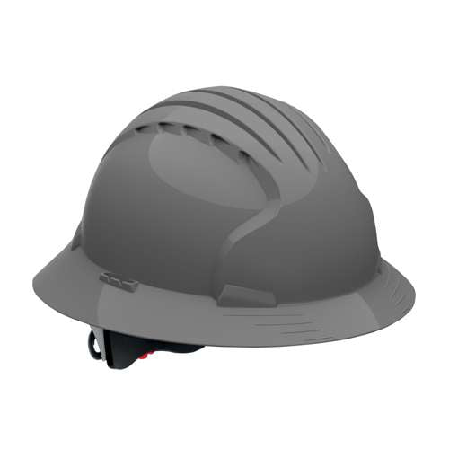 280-EV6161 Full Brim Hard Hat with HDPE Shell, 6-Point Polyester Suspension and Wheel Ratchet Adjustment