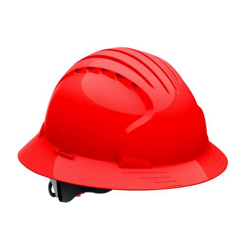 280-EV6161 Full Brim Hard Hat with HDPE Shell, 6-Point Polyester Suspension and Wheel Ratchet Adjustment