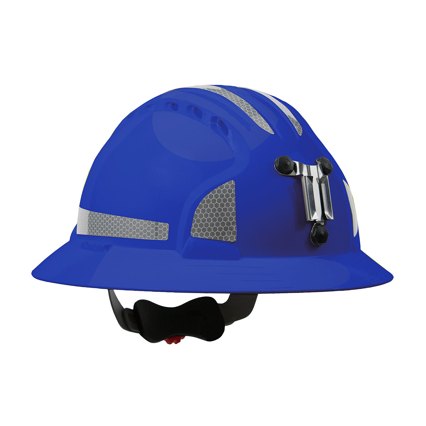 280-EV6161MCR2 Full Brim Mining Hard Hat with HDPE Shell, 6-Point Polyester Suspension, Wheel Ratchet Adjustment and CR2 Reflective Kit