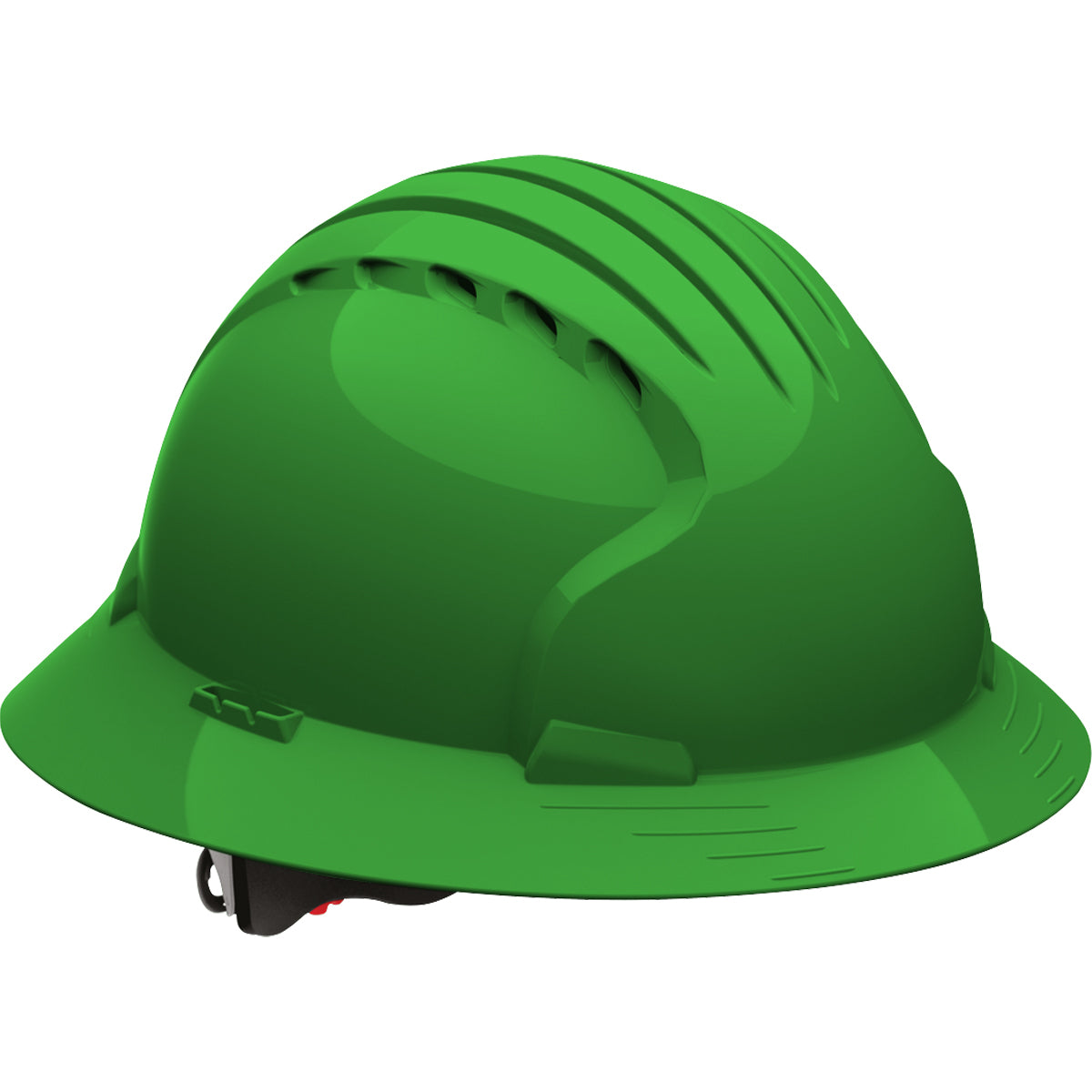 280-EV6161V Vented, Full Brim Hard Hat with HDPE Shell, 6-Point Polyester Suspension and Wheel Ratchet Adjustment