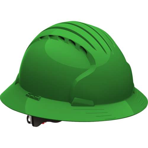 280-EV6161V Vented, Full Brim Hard Hat with HDPE Shell, 6-Point Polyester Suspension and Wheel Ratchet Adjustment