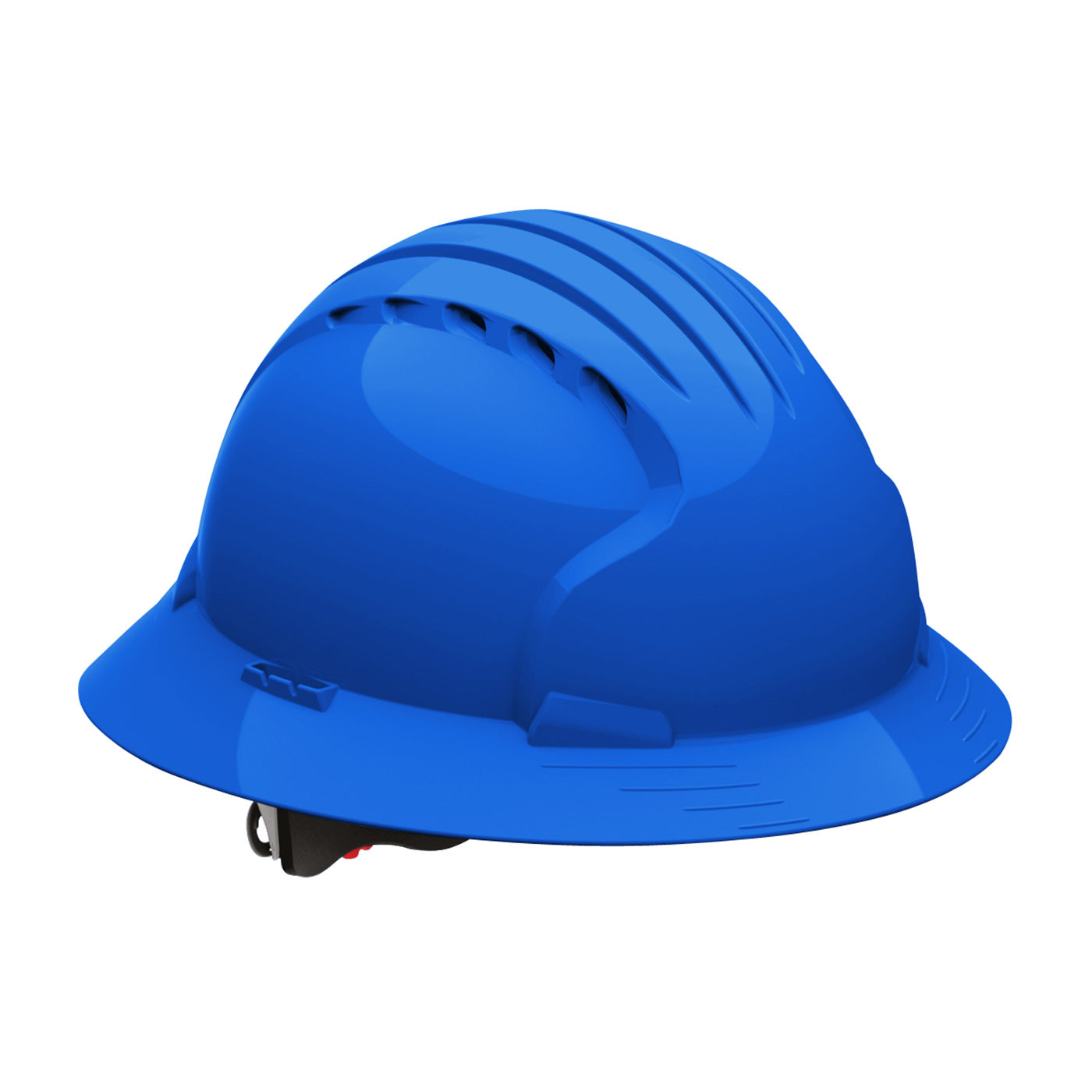 280-EV6161V Vented, Full Brim Hard Hat with HDPE Shell, 6-Point Polyester Suspension and Wheel Ratchet Adjustment