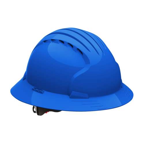 280-EV6161V Vented, Full Brim Hard Hat with HDPE Shell, 6-Point Polyester Suspension and Wheel Ratchet Adjustment