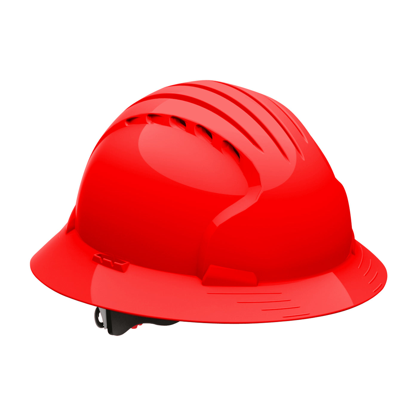 280-EV6161V Vented, Full Brim Hard Hat with HDPE Shell, 6-Point Polyester Suspension and Wheel Ratchet Adjustment