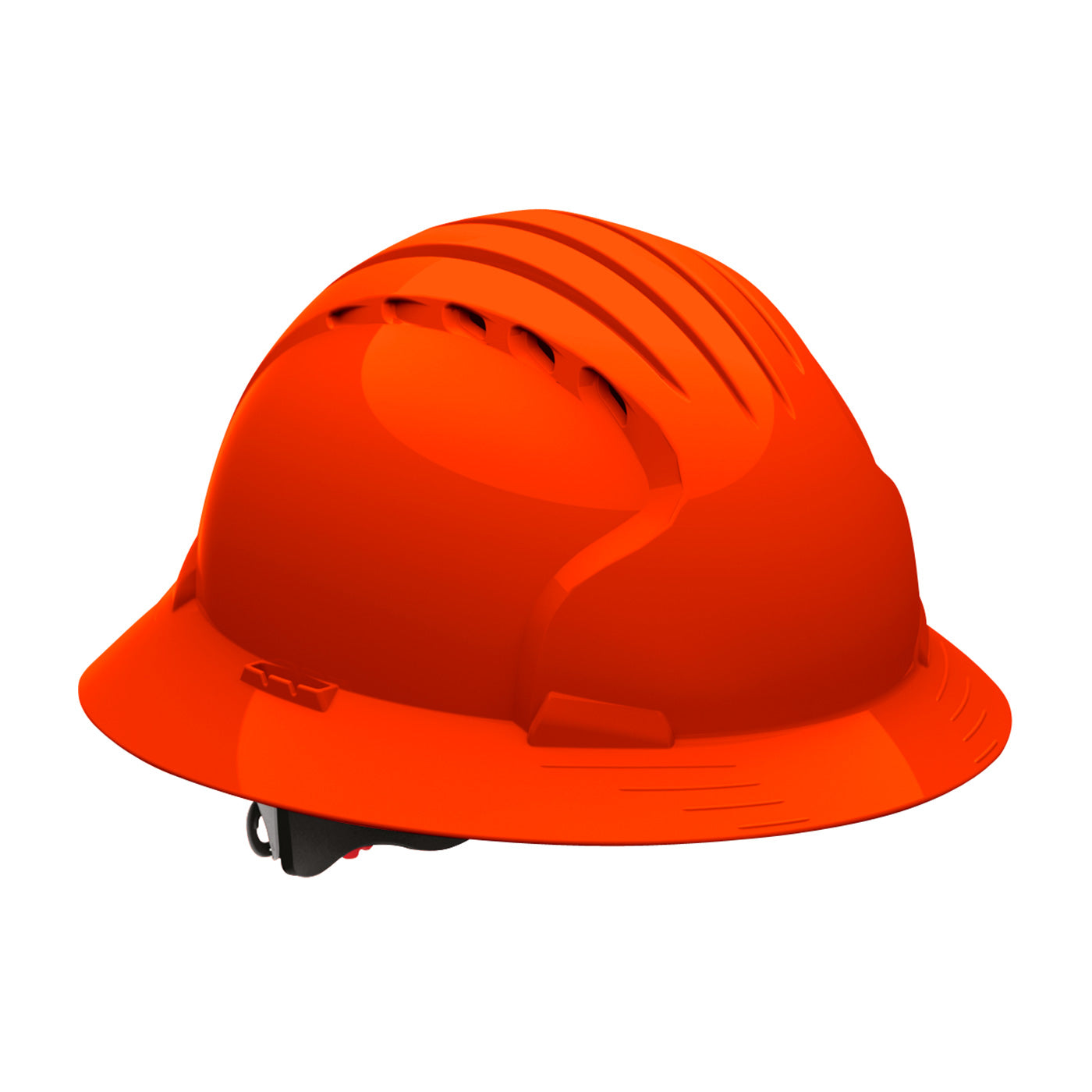280-EV6161V Vented, Full Brim Hard Hat with HDPE Shell, 6-Point Polyester Suspension and Wheel Ratchet Adjustment