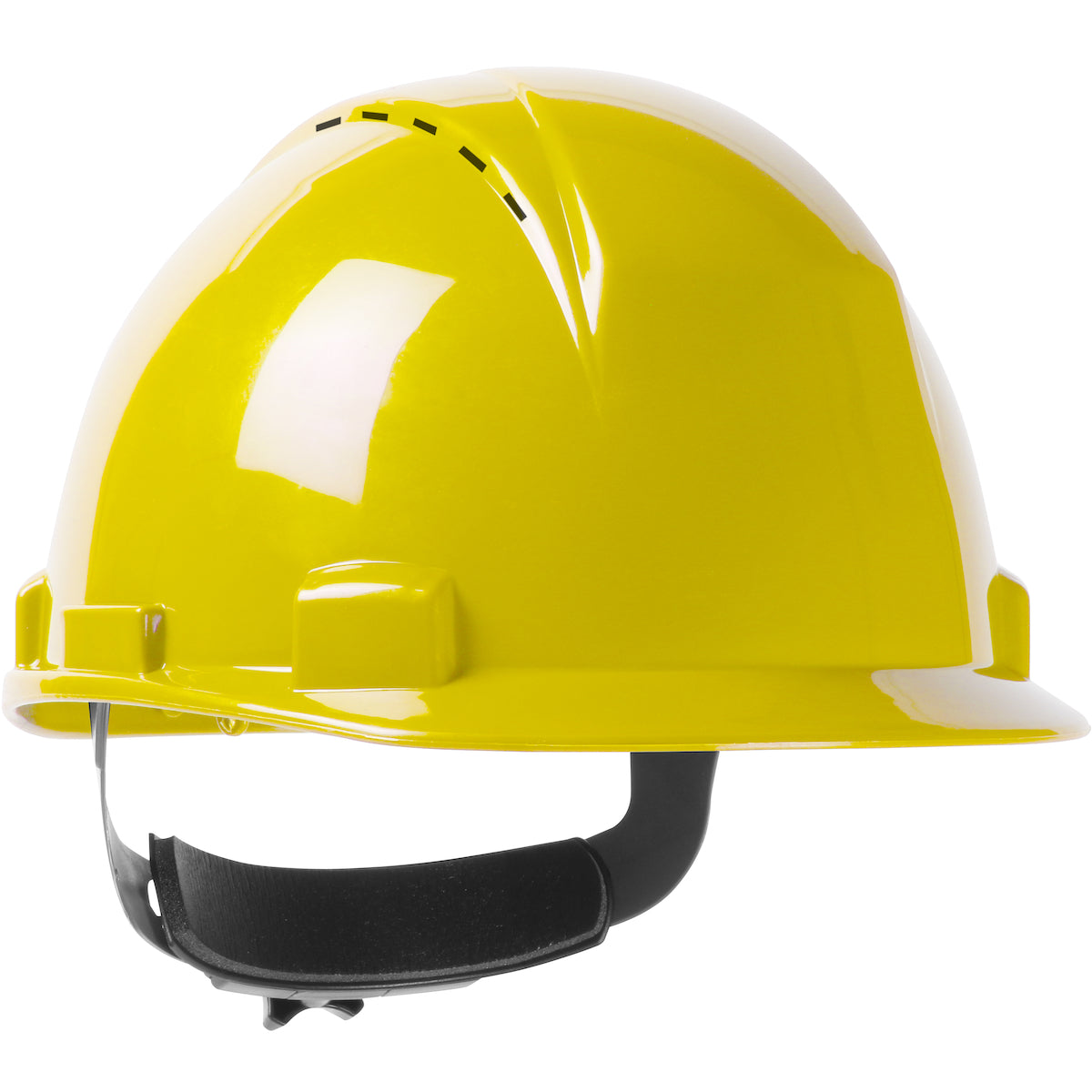 280-HP1141RSPV Short Brim, Vented, Cap Style Hard Hat with HDPE Shell, 4-Point Textile Suspension and Wheel Ratchet Adjustment