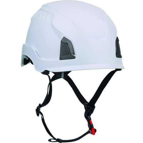 280-HP1491R Industrial Climbing Helmet, Type II, Non-MIPS, ABS Shell, EPS Liner, HDPE Suspension, Wheel Ratchet Adjustment, with 4-Point Chin Strap