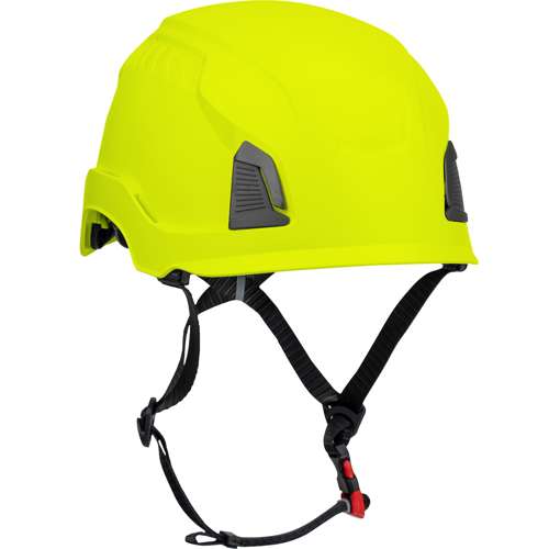 280-HP1491R Industrial Climbing Helmet, Type II, Non-MIPS, ABS Shell, EPS Liner, HDPE Suspension, Wheel Ratchet Adjustment, with 4-Point Chin Strap