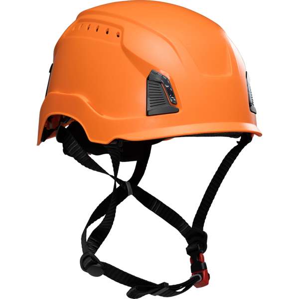 280-HP1491RV Vented, Industrial Climbing Helmet, Type II, Non-MIPS, ABS Shell, EPS Liner, HDPE Suspension, Wheel Ratchet Adjustment, with 4-Point Chin Strap