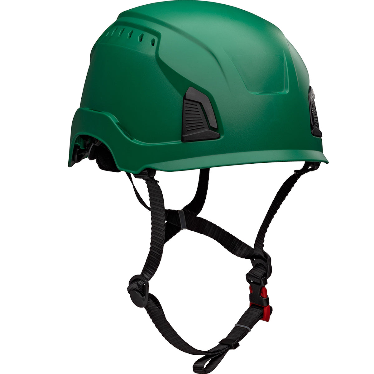 280-HP1491RV Vented, Industrial Climbing Helmet, Type II, Non-MIPS, ABS Shell, EPS Liner, HDPE Suspension, Wheel Ratchet Adjustment, with 4-Point Chin Strap