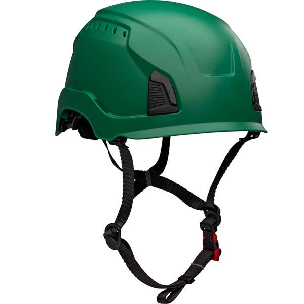 280-HP1491RV Vented, Industrial Climbing Helmet, Type II, Non-MIPS, ABS Shell, EPS Liner, HDPE Suspension, Wheel Ratchet Adjustment, with 4-Point Chin Strap