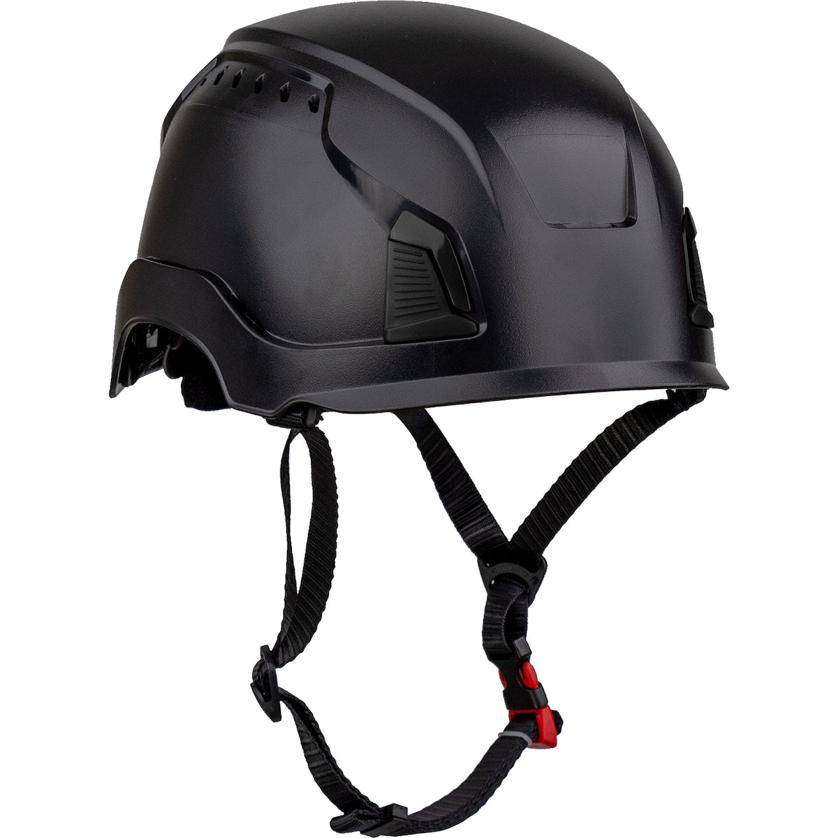 280-HP1491RV Vented, Industrial Climbing Helmet, Type II, Non-MIPS, ABS Shell, EPS Liner, HDPE Suspension, Wheel Ratchet Adjustment, with 4-Point Chin Strap
