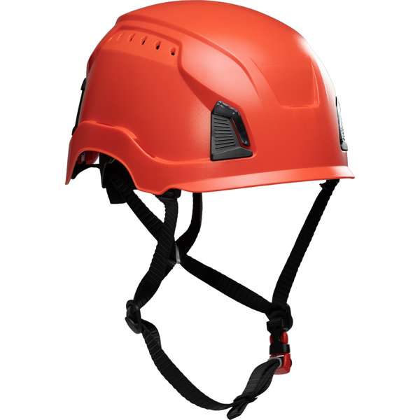 280-HP1491RV Vented, Industrial Climbing Helmet, Type II, Non-MIPS, ABS Shell, EPS Liner, HDPE Suspension, Wheel Ratchet Adjustment, with 4-Point Chin Strap