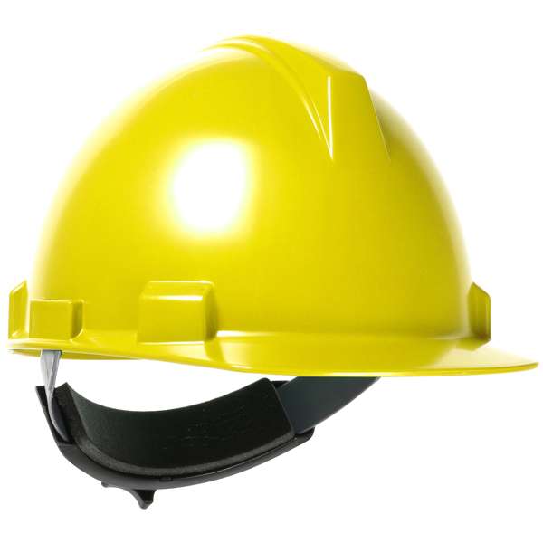 Cap Style Hard Hat with Polycarbonate / ABS Shell, 4-Point Textile Suspension and Wheel Ratchet Adjustment