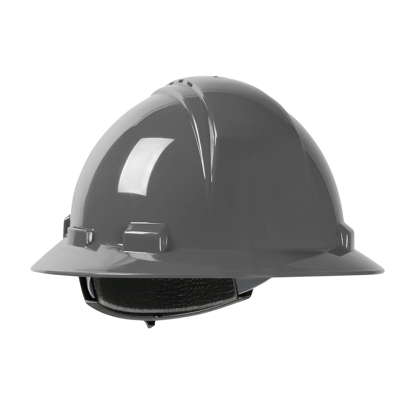 280-HP641RV Vented, Full Brim Hard Hat with HDPE Shell, 4-Point Textile Suspension and Wheel Ratchet Adjustment