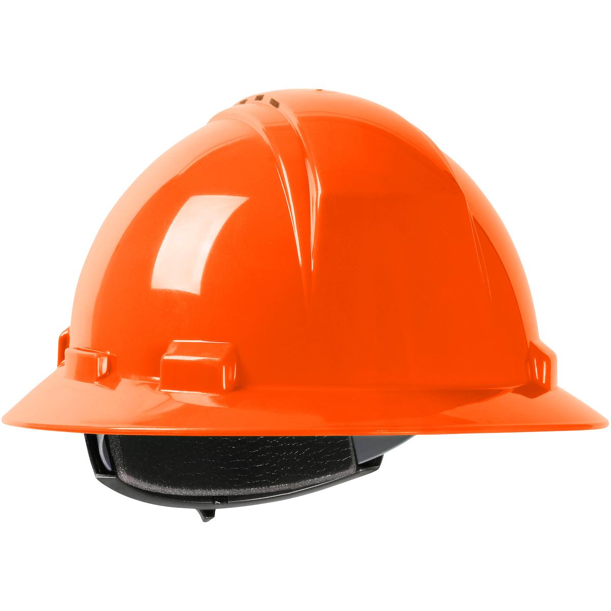280-HP641RV Vented, Full Brim Hard Hat with HDPE Shell, 4-Point Textile Suspension and Wheel Ratchet Adjustment