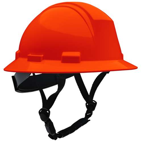 280-HP642RM-CH ANSI Type II Full Brim Safety Helmet with HDPE Shell and Mips® Brain Protection System, 4-Point Textile Suspension, Wheel Ratchet Adjustment and 4-Point Chinstrap