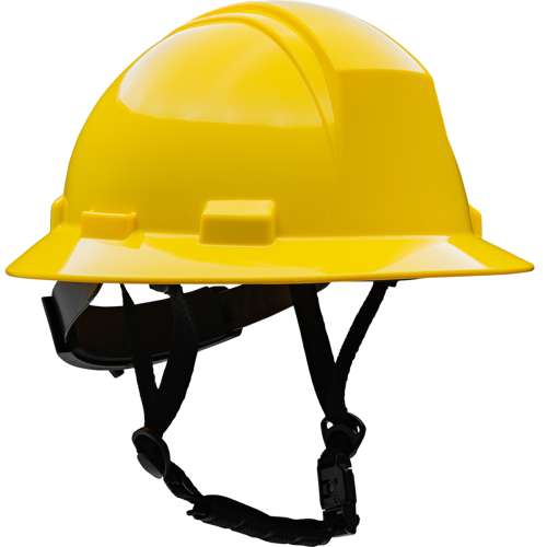 280-HP642RM-CH ANSI Type II Full Brim Safety Helmet with HDPE Shell and Mips® Brain Protection System, 4-Point Textile Suspension, Wheel Ratchet Adjustment and 4-Point Chinstrap