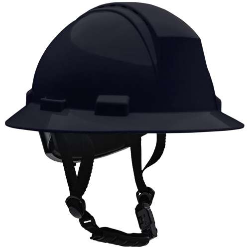 280-HP642RV-CH Type II Full Brim Safety Helmet with HDPE Shell, 4-Point Textile Suspension, Wheel Ratchet Adjustment Vented, With 4-Point Chinstrap