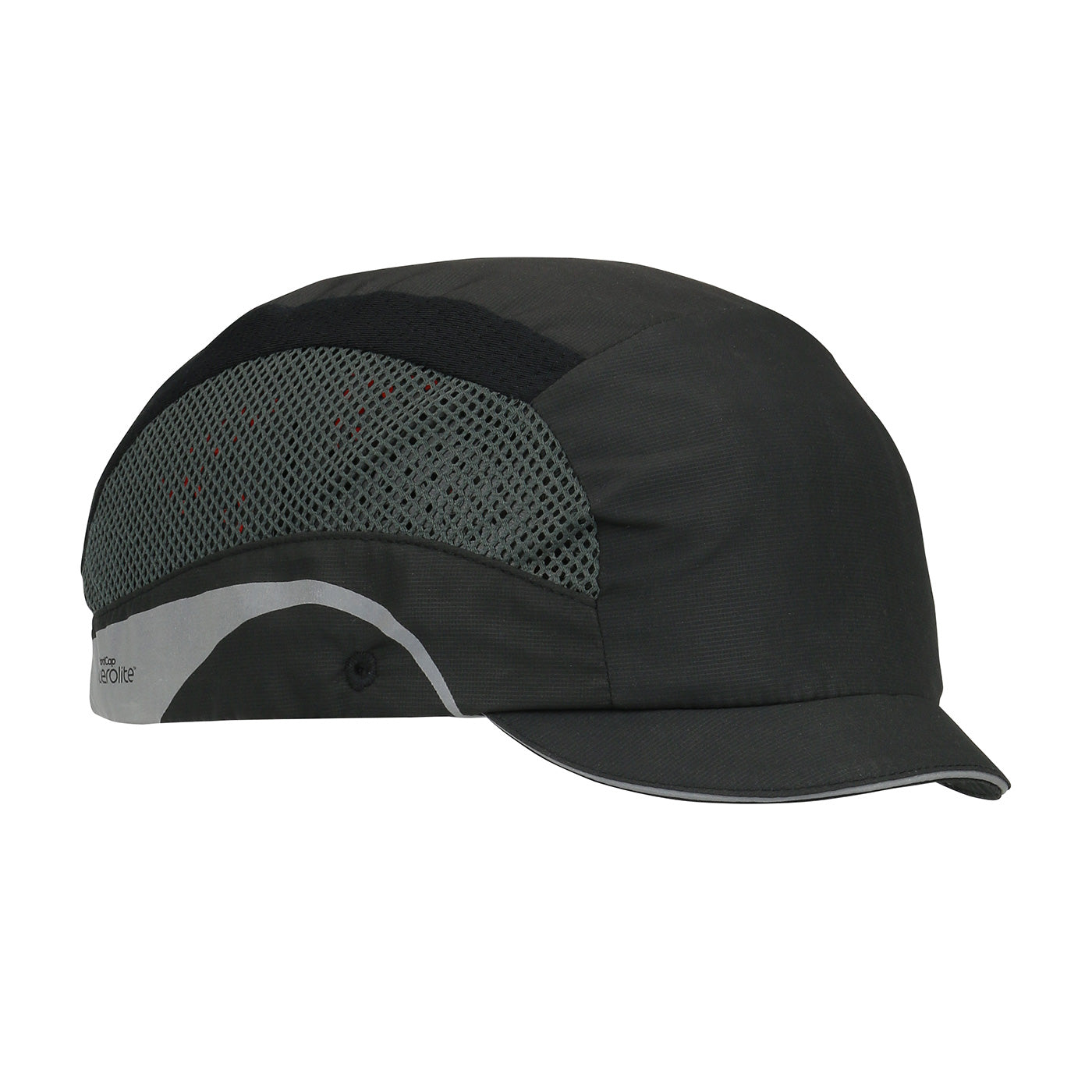 282-AEM130 Lightweight Baseball Style Bump Cap with HDPE Protective Liner and Adjustable Back - Micro Brim