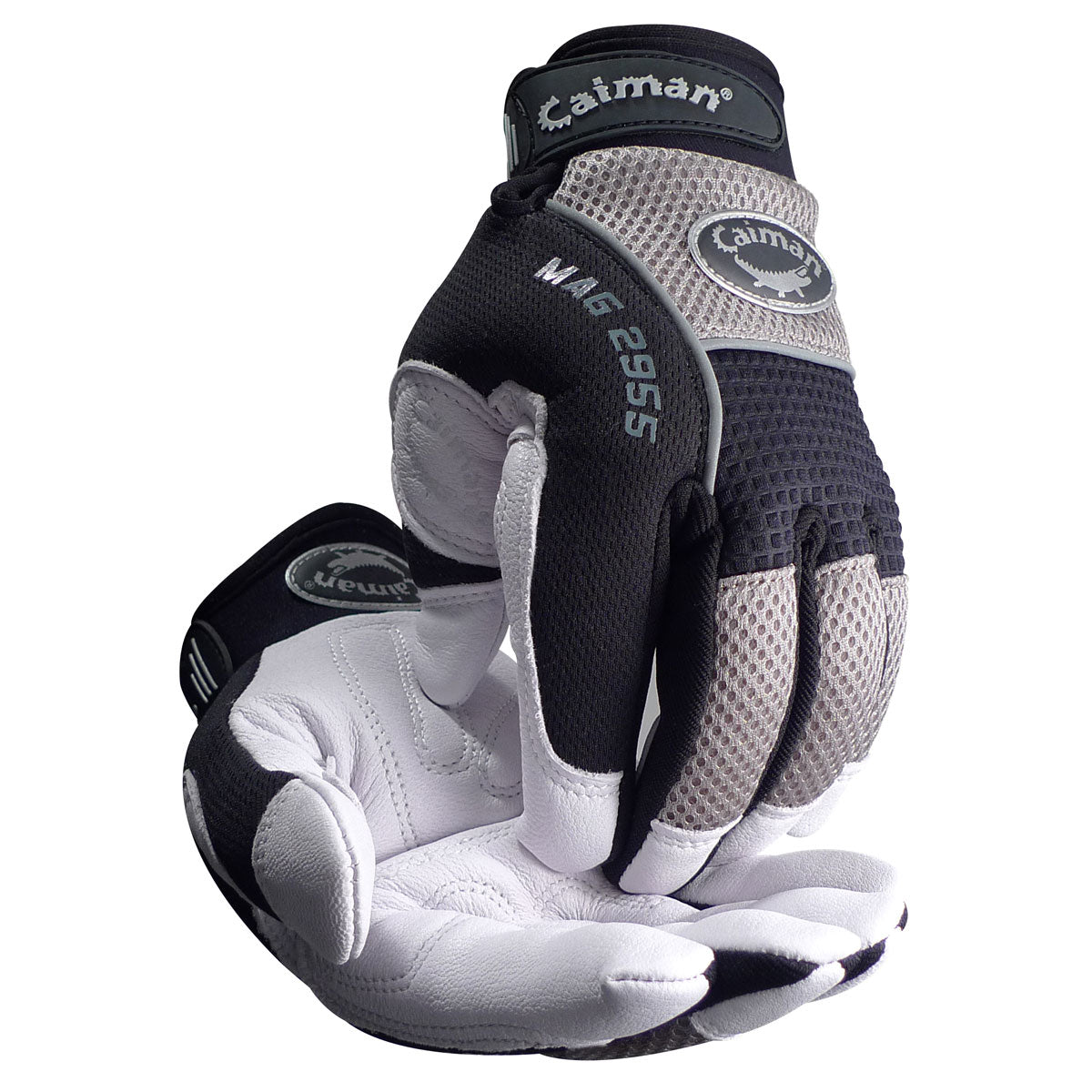 2955 Multi-Activity Glove with White Goat Grain Leather Padded Palm and Gray AirMesh™ Back