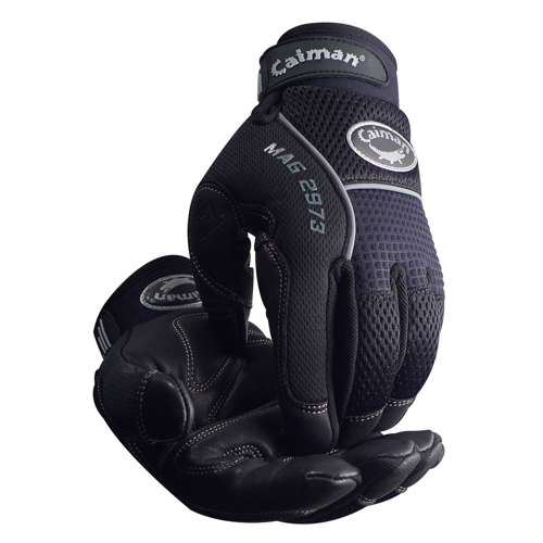 2973 Multi-Activity Glove with Black Goat Grain Leather Padded Palm and Black AirMesh™ Back