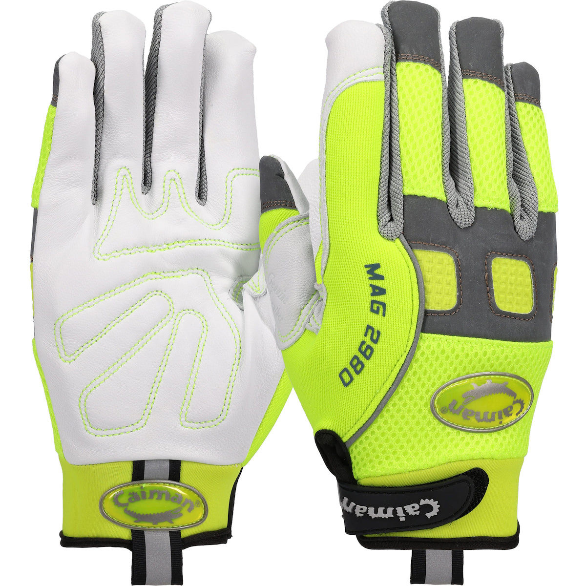 2980 Multi-Activity Glove with White Goat Grain Leather Padded Palm and Hi-Vis Yellow AirMesh™ Back