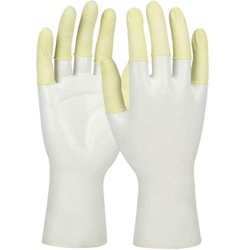 2C Disposable Vacuum Sealed Latex Finger Cots, Powdered - 3.5 Mil