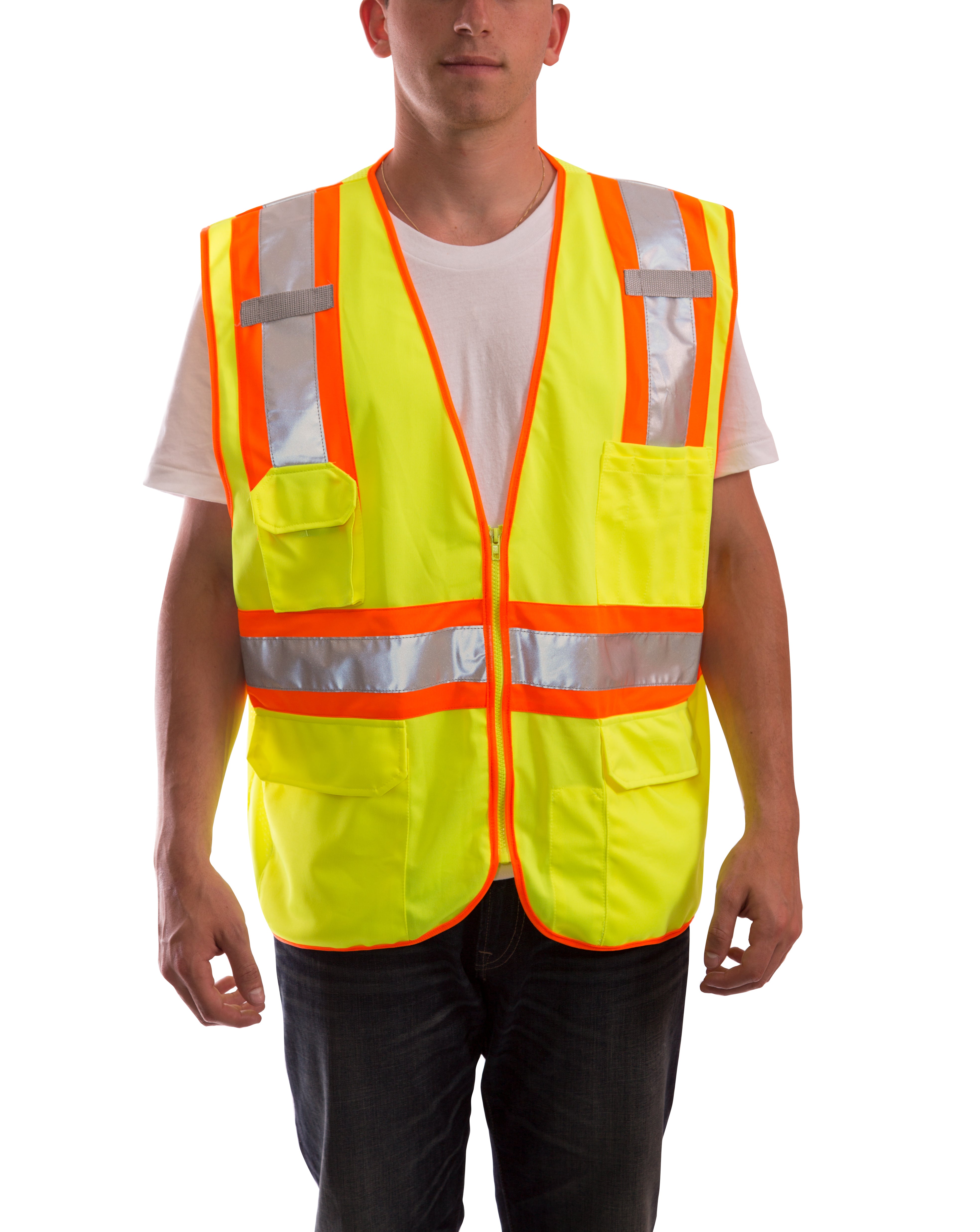 V73852 Job Sight Class 2 Two-Tone Surveyor Vest