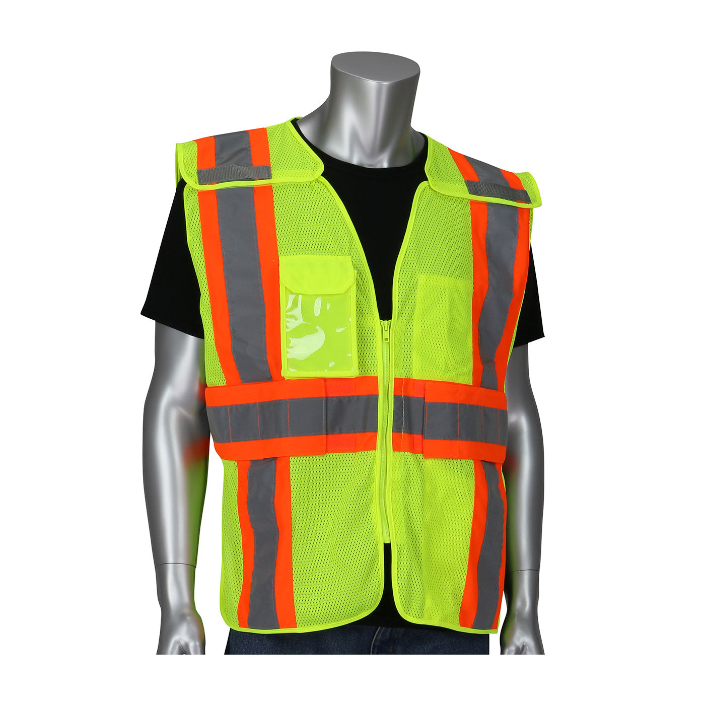302-0590 ANSI Type R Class 2 Expandable Two-Tone Mesh Breakaway Vest
