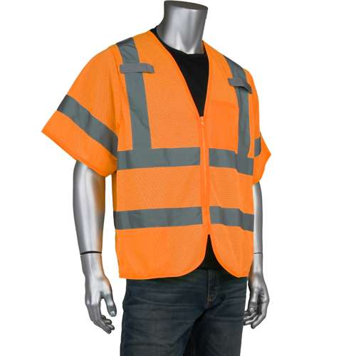 303-V101 ANSI Type R Class 3 Dual Sized Two Pocket Mesh Vest