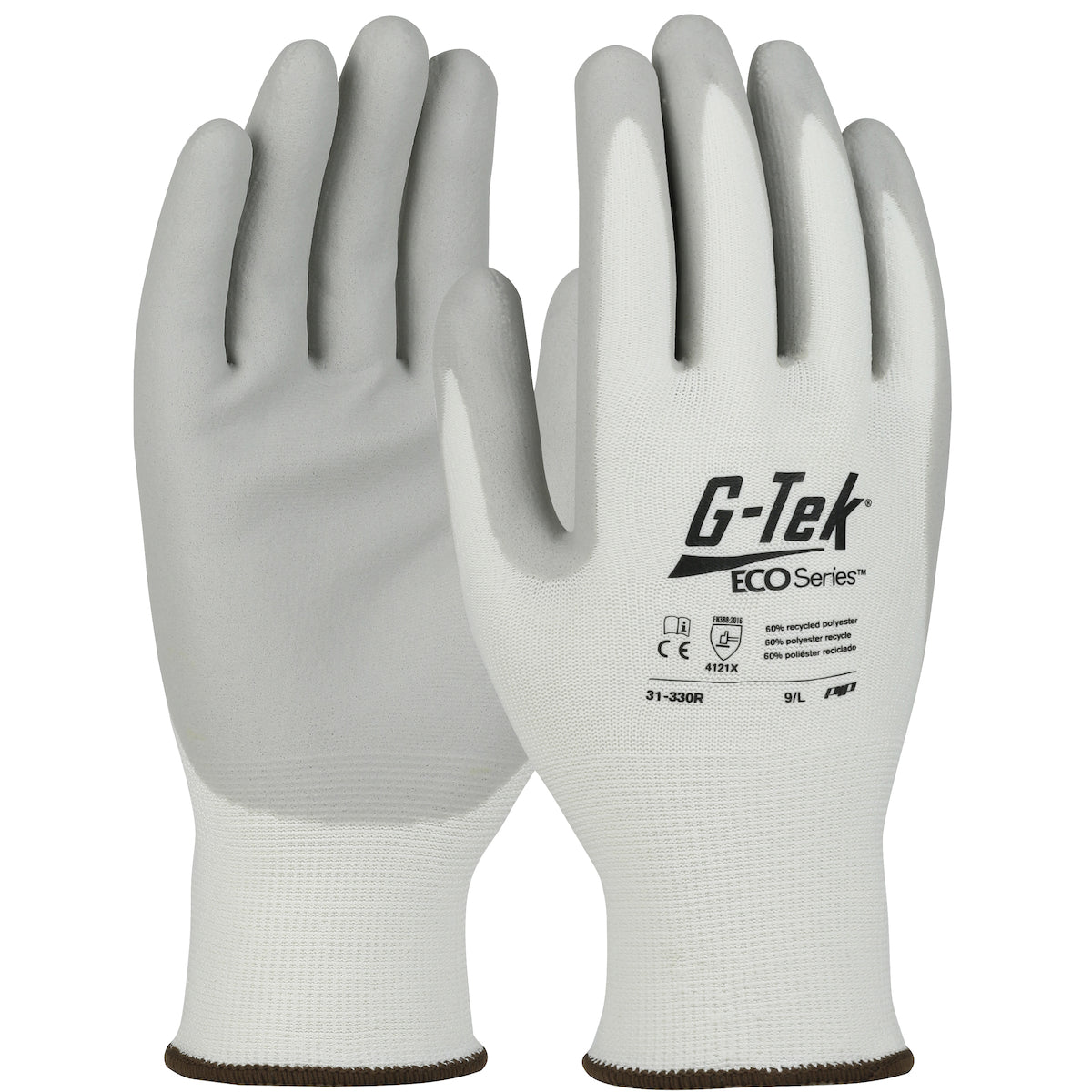 31-330R Seamless Knit Recycled Yarn / Spandex Blended Glove with Nitrile Coated Foam Grip on Palm & Fingers