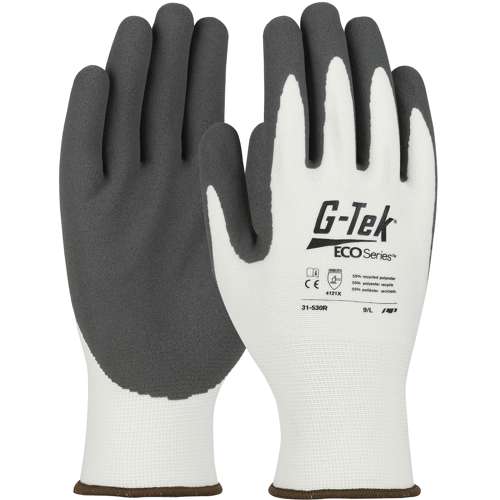 31-530R Seamless Knit Recycled Yarn / Spandex Blended Glove with Nitrile Coated MicroSurface Grip on Palm & Fingers