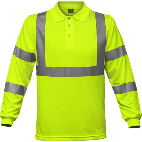314ST ANSI Type R Class 3 Long Sleeve Moisture Wicking Polo Shirt with UPF 35 Sun Protection