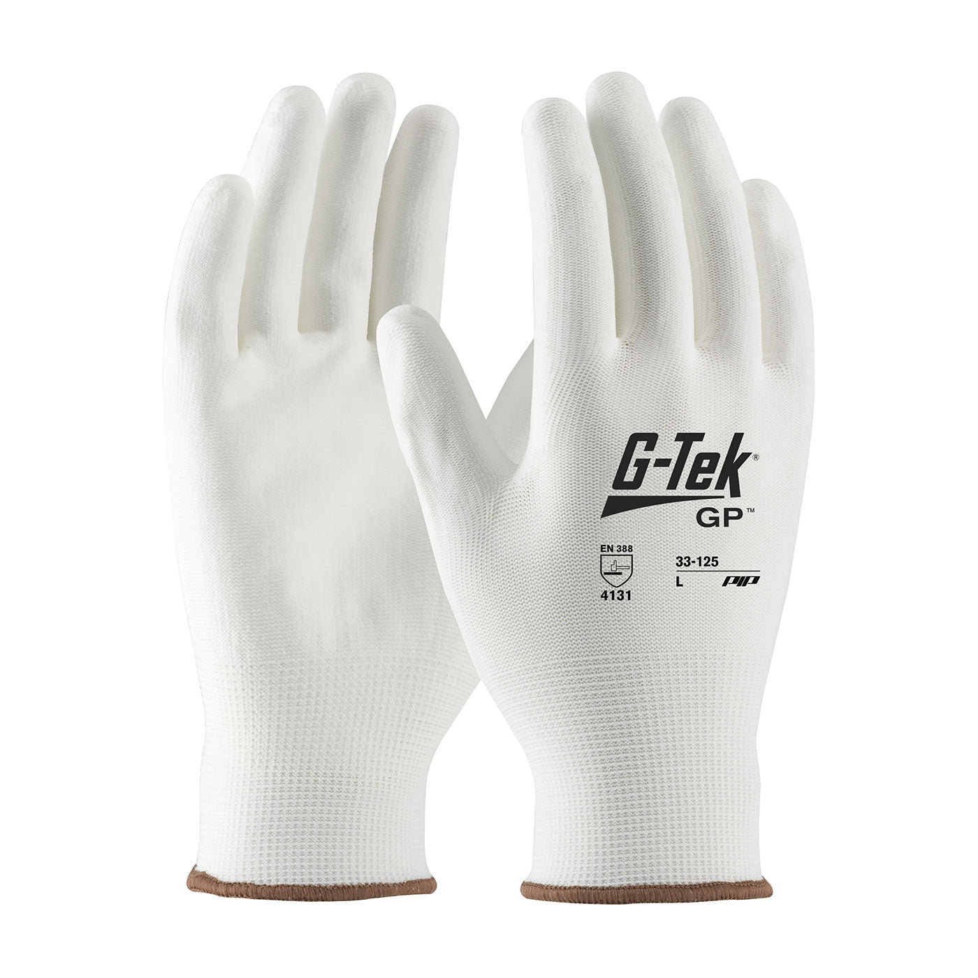 33-125 Seamless Knit Nylon Blend Glove with Polyurethane Coated Flat Grip on Palm & Fingers - Touchscreen