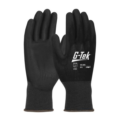 33-325 Heavy Weight Seamless Knit Nylon Glove with Premium Thick Polyurethane Coated Flat Grip on Palm & Fingers