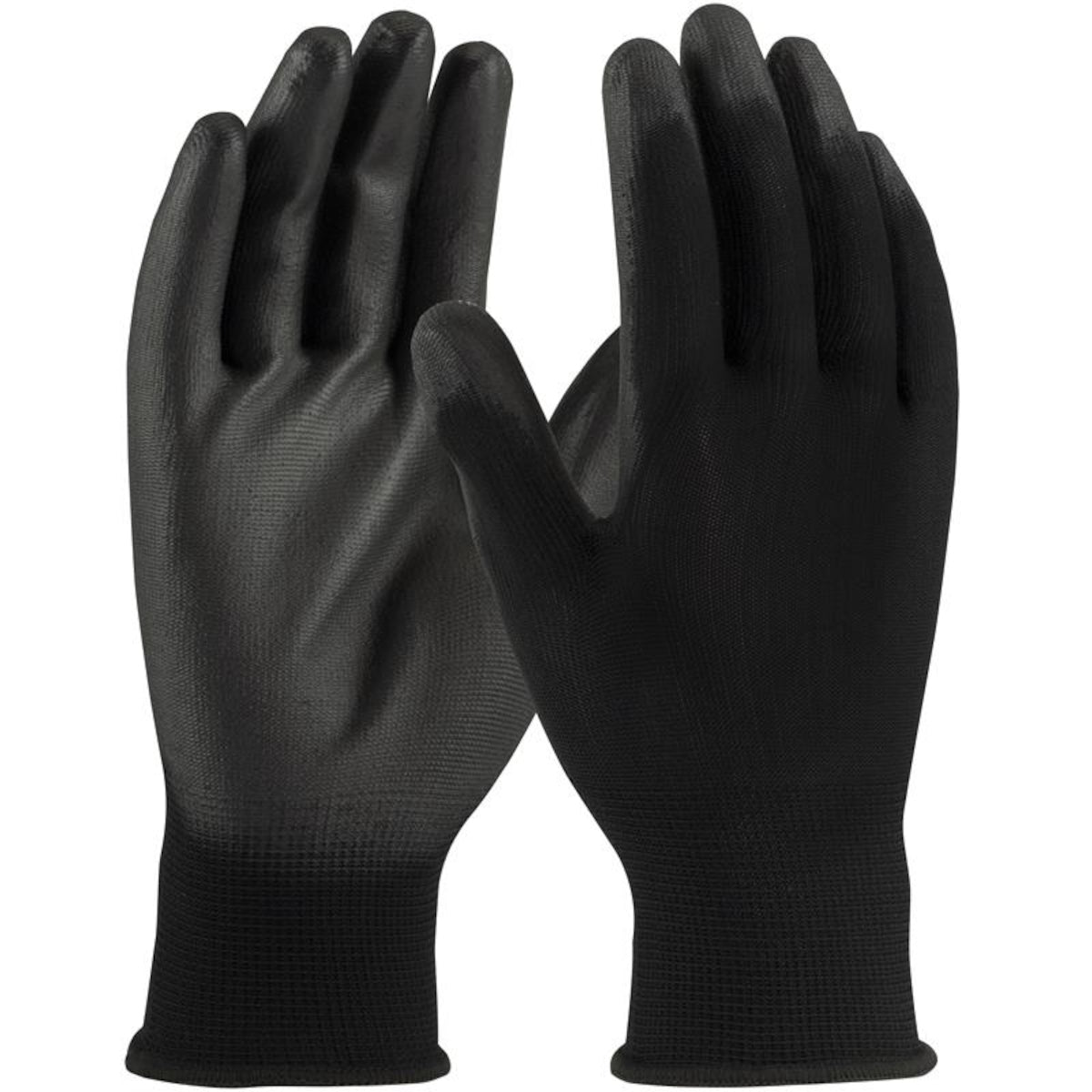 33-B115 Seamless Knit Polyester Glove with Polyurethane Coated Flat Grip on Palm & Fingers