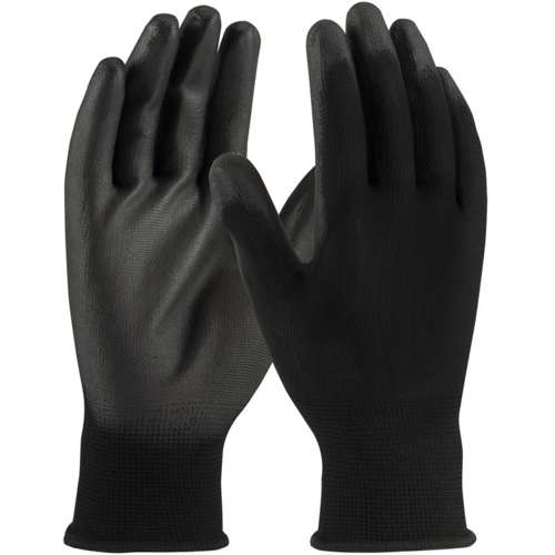 33-B115 Seamless Knit Polyester Glove with Polyurethane Coated Flat Grip on Palm & Fingers