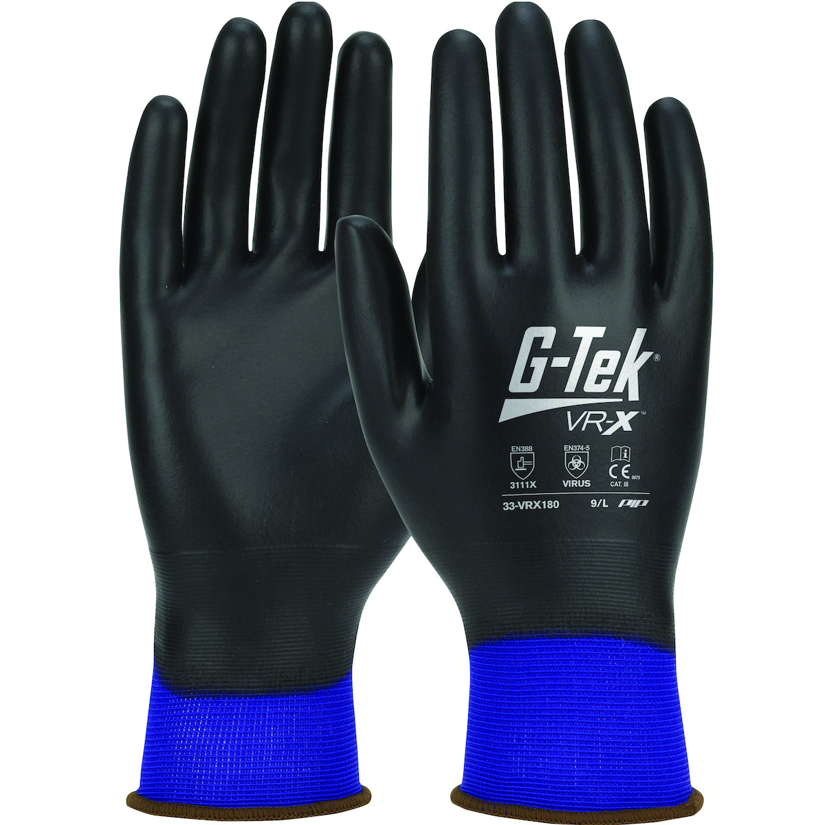 33-VRX180 Seamless Knit Nylon Glove with Polyurethane Advanced Barrier Protection Coating on Full Hand – Touchscreen