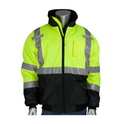 333-1740 ANSI Type R Class 3 Value Black Bottom Bomber Jacket