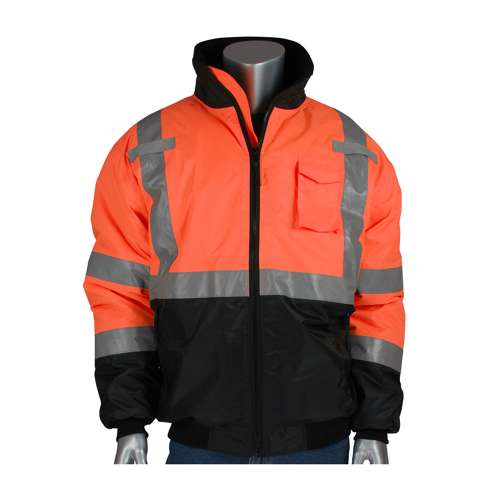 333-1740 ANSI Type R Class 3 Value Black Bottom Bomber Jacket