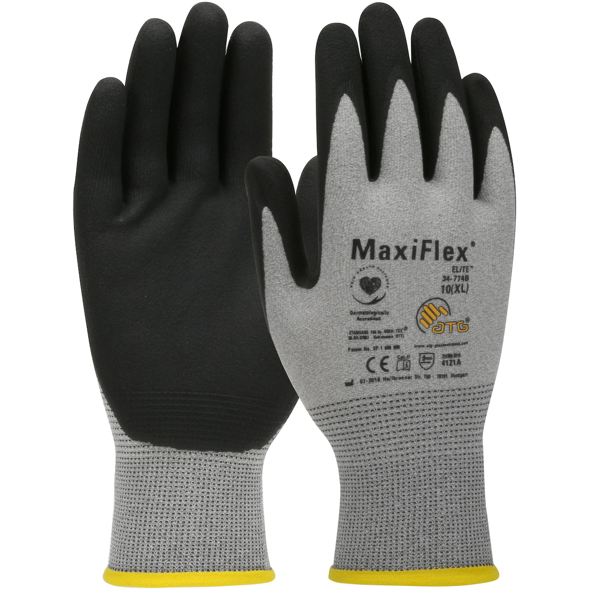 34-774B Anti-Static Seamless Knit Nylon Glove with Nitrile Coated MicroFoam Grip on Palm & Fingers - Touchscreen