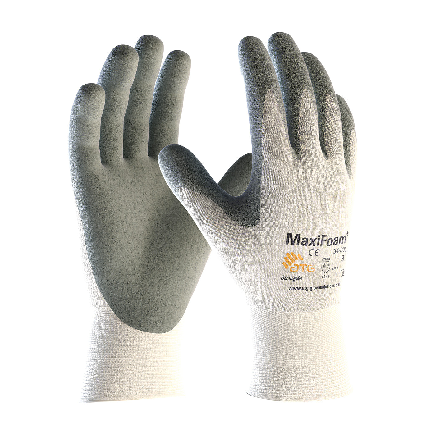 34-800 Seamless Knit Nylon Glove with Nitrile Coated MicroFoam Grip on Palm & Fingers