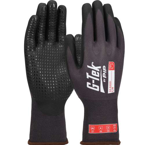 34-840D Premium Seamless Knit Nylon/Spandex Glove with Foam Nitrile Coating on Palm & Fingers - Micro Dot Palm