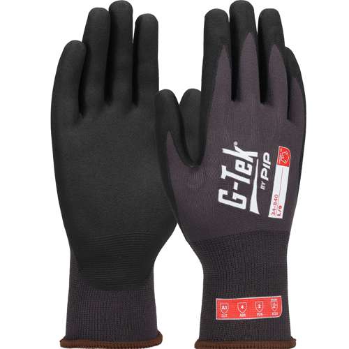 34-840 Premium Seamless Knit Nylon/Spandex Glove with Foam Nitrile Coating on Palm & Fingers - Touchscreen